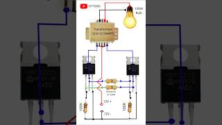 Simple Inverter | 12v DC to 220v AC Converter 🔥🔥🔥 #shorts #electrical #inverter #electricedison #diy