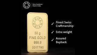 MMTC-PAMP 24K, 999.9 Purest Gold | Lotus 50 gm ingot