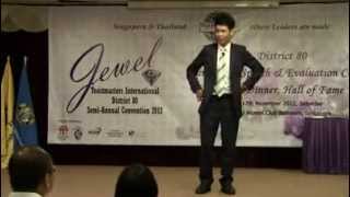 Ding Neng - District 80 Humorous Speech 2012 - S.O.S [Official Video]