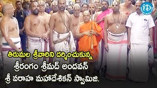 తిరుమల శ్రీవారిని దర్శించుకున్న శ్రీరంగం శ్రీమద్ అందవన్ శ్రీ వరాహ మహాదేశికన్ స్వామిజి | iDream News