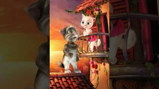 Talking Tom,Angela And Ginger funny song in cartoon version
