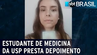 Estudante de medicina da USP presta depoimento | SBT Brasil (19/01/23)