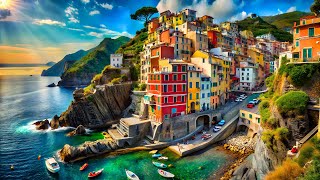 RIOMAGGIORE WALKING TOUR - THE MOST BEAUTIFUL VILLAGES IN CINQUE TERRE, ITALY 4K