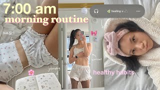 how to *really* be a morning person (from a lazy girl) 👟🎧 7am morning routine vlog