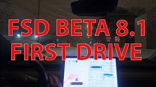 FSD Beta 8.1 - 2020.48.35.7 - First Drive (with snow!)