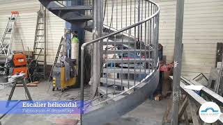 Fabrication et démontage d'un escalier hélicoïdal - ESCA OUEST