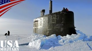 北極海の氷を割って浮上するシーウルフ級原子力潜水艦 - Seawolf-class Submarine Break the Arctic Ice