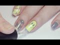 happy smiley and floral gel nail art gel 7 polish