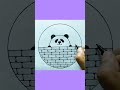 circle drawing cutedrawing panda shorts viralshorts youtubeshorts