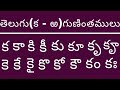 గుణింతాలు (క - ఱ) Telugu Guninthalu all from Ka to Rra | Telugu Varnamala Guninthalu|Telugu Alphabet