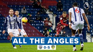 BEAUTIFUL Raphinha curling goal! All The Angles | West Brom 0-5 Leeds United