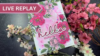 🟣LIVE REPLAY! SSS Beautiful Flowers | AmyR 2024 Valentine's Card Series #5