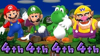 Mario Party 9 MiniGames - Mario Vs Luigi Vs Yoshi Vs Wario (Master CPU)