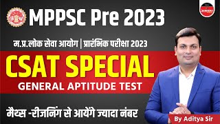 MPPSC Prelims 2023 | MPPSC CSAT Paper | Maths & Reasoning | MPPSC Pre 2023 CSAT by Aditya Patel Sir