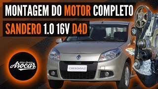 Montagem do Motor do Renault Sandero 1.0 16V D4D - Oficina Mecânica Arocar