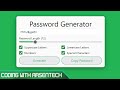 Build a Secure Password Generator Step-by-Step using JavaScript!