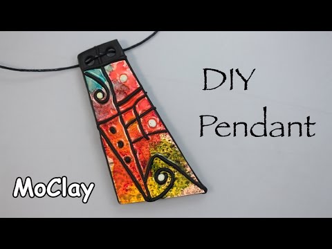 DIY pendant with metal and alcohol inks DIY pendant with metal and alcohol inks