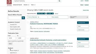 Searching the Database JSTOR