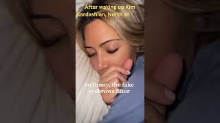 North West PRANKS Kim Kardashian by ‘shaving off’ her eyebrows: ‘Not funny’ #shorts
