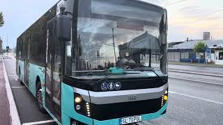 Autobuzul BMC 70-PGL a fost la traseul 10 și se duce spre autobuaza