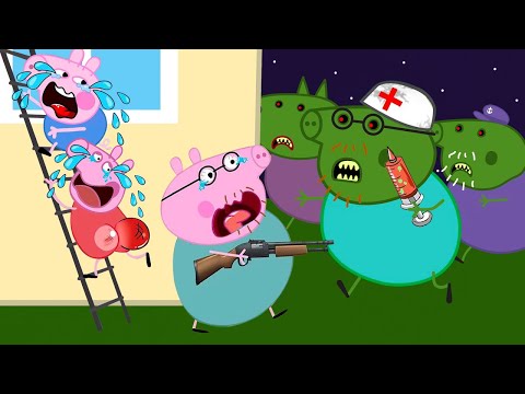 Zombie Apocalypse, Zombie Appears To Visit Peppa Pig Family‍️ Peppa Pig Funny Animation