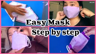 DIY Hand made mask step by step / ສອນເຮັດຜ້າປົກປາກງາມໆ