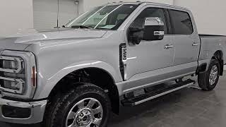 2024 FORD F250 LARIAT CREW 7.3L V8 ICONIC SILVER FULL 4K WALKAROUND 15296Z