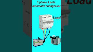 3 phase 4 pole autometic changeover//3 phase changeover//3 phase generator connection #wiring