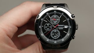 Seiko Chronograph Black Men's Watch Review Model: SKS437