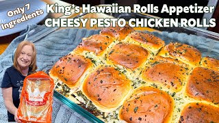 KINGS HAWAIIAN ROLLS APPETIZERS Cheesy Chicken Pesto Rolls Only 7 Ingredients