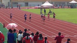 2018宜蘭縣中小學運動會-田徑賽-女童乙組100M決賽02-2018/3/3