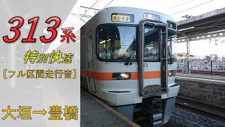 【鉄道走行音】313系Y115編成 大垣→豊橋 東海道本線 特別快速 豊橋行