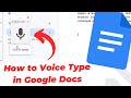 How to Voice Type in Google Docs (Speech to Text)