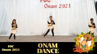 Onam Dance | FOC | Onam 2021 | Andrea Sajith, Isabel Maskil & Rithika Reghu
