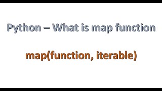 Python Interview questions - what is map function