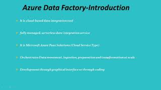 S1. Azure Data Factory - Introduction to ADF Tutorial 1