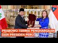 Prabowo Dianugerahi Penghargaan Bergengsi oleh Presiden Peru