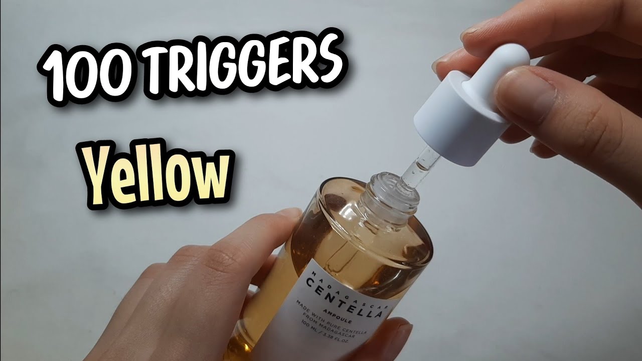 Asmr 100 Yellow Triggers In 1 Minute ёянл Youtube
