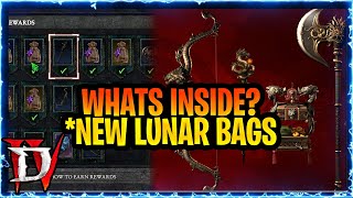 Diablo 4 Season 7 Opening all New Lunar Rewards : What Inside all the Free Bags and Cosmetics Mount