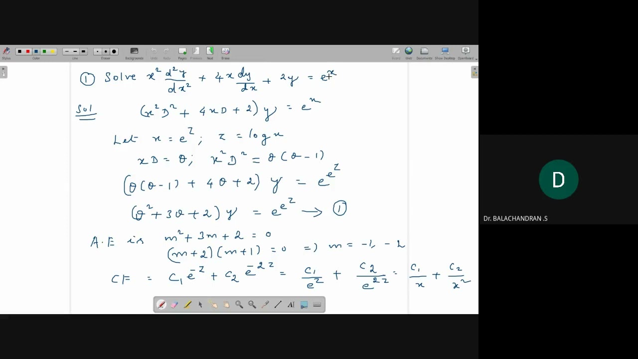 Differential Equations - Lecture 15 - YouTube