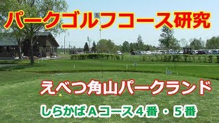 【パークゴルフ コース研究】えべつ角山パークランド「しらかばA 4番・5番」