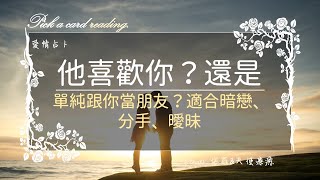 他喜歡你？還是單純跟你當朋友？適合暗戀、曖昧🔮Paula 塔羅🔮