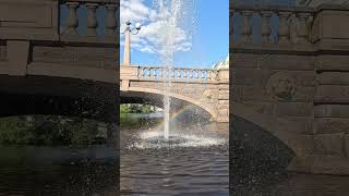 Fountain in slow motion! City paddling, Kokopelli Moki Lite inflatable kayak