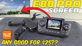 *ALL NEW 2025* E88 Pro Screen Drone from Temu | Is it Any Good for $25?