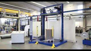 MOSCA KZV-111-Combi - Fully Automatic Pallet Strapping Machine with integrated Stretch Wrapper