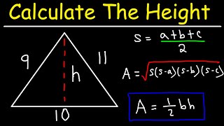 How To Calculate The Height of a Triangle Using Heron's Formula