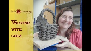 Making a spring basket from coils of clay