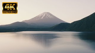 【ヒーリング】本栖湖から見える朝４時の富士山と、鳥の声