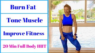 HIIT #104: 20 Min LOW IMPACT HIIT: Burn Fat, Build Muscle, Improve Fitness