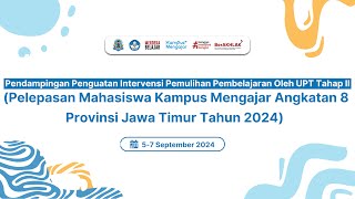 Pelepasan Mahasiswa Kampus Mengajar Angkatan 8 Provinsi Jawa Timur Tahun 2024